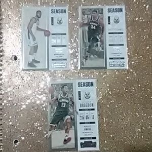 3 Panini Contenders 2017-18 basketball cards